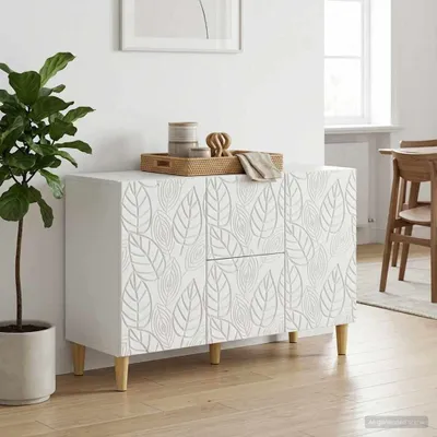 Image de Buffet vidaXL blanc 89 x 34,5 x 60 cm en aggloméré
