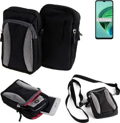 Produktbild von K-S-Trade Holster Schutz Hülle kompatibel mit Xiaomi Redmi 10 5G Handy Hülle Gürteltasche Umhängetasche mit Zusatzfach schwarz
