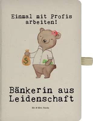 Produktbild von Mr. & Mrs. Panda Journal Bänkerin Leidenschaft - Transparent - Geschenk, Adressbuch, notizbuch, Ausbildung, A5, Bankangestellte, din, Tagebuch, Lustig, Spruch, Beruf