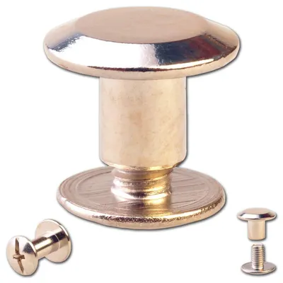 30 Schraubklinknägel 5 mm nickelglänzend