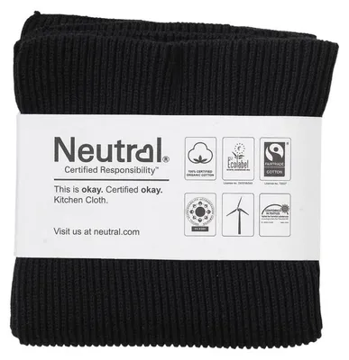 Image de Neutre - Torchon (lot de 2) LT4971 (taille unique) (noir)