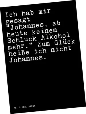 Produktbild von Mr. & Mrs. Panda Grußkarte Ich hab mir gesagt... - Schwarz - Geschenk, Fotokarte, Postkarte, Spruch, Trinkspruch, saufen, Männer, Postkarten, Ansichtskarte, Freund