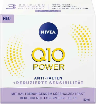 Produktbild von NIVEA Q10 Power Anti-Wrinkle Reduced Sensitivity Day Cream with SPF 15 50ml