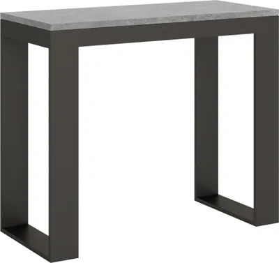 Zdjęcie produktu dla ITAMOBY - Konsola rozkładana 90x40/300 cm Tecno Evolution Cementu rama w kolorze Antracytu