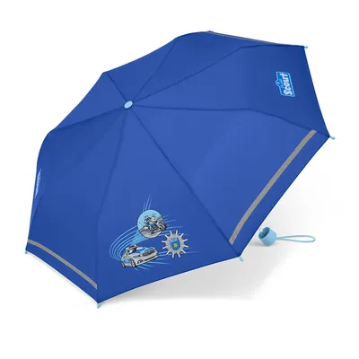 Produktbild von Scout Kinder-Taschenschirm mit reflektierenden Streifen Regenschirm Blue Police