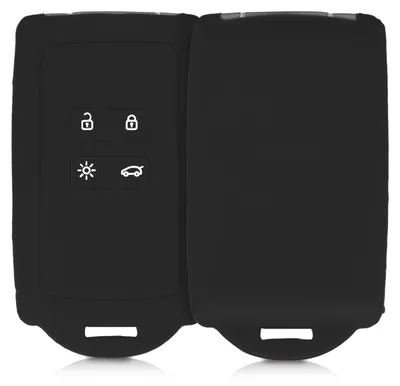 Produktbild von kwmobile Autoschlüssel Hülle kompatibel mit Renault 4-Tasten Smartkey Autoschlüssel (nur Keyless Go) - Silikon Schutzhülle Schlüsselhülle Cover in
