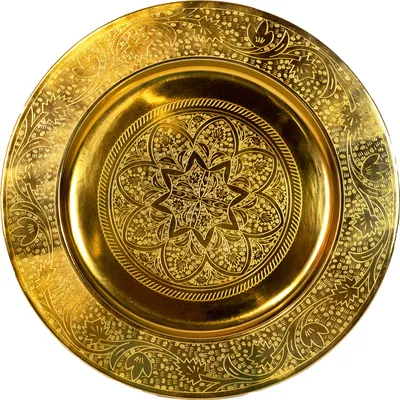 Productafbeelding van Oosters serveerblad voor theetafels, Sidra Gold - 30 cm