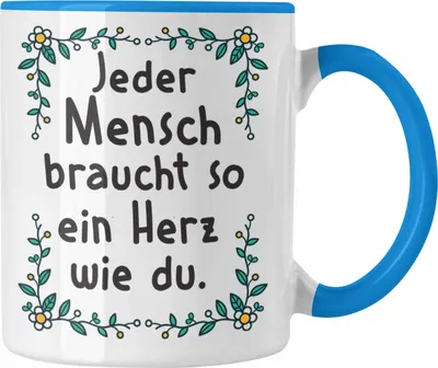 Produktbild von Trendation - Danke Tasse Geschenk Erzieherin Tasse Lustig Dankeschön Pflegerin Kaffeetasse Spruch (Blau)