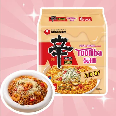 Produktbild von 4x Nongshim Toomba Shin Ramyun – 4 er Pack – Creamig Instant-Nudelsuppe+ Heartforcards Versandschutz