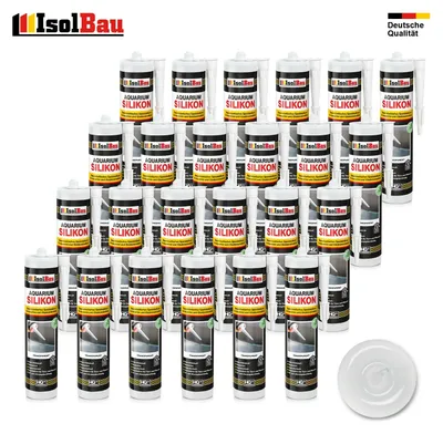 Isolbau Aquarium Silikon 24 x 300 ml Transparent Spezial-Silikon Glaskonstruktion