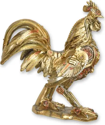 Produktbild von Steampunk-Figur Hahn aus Kunstharz Replikat Retro Design Dekoration