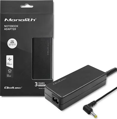Obrázek produktu pro Zdroj Qoltec 52410 pro Acer 40W | 19V | 2,1A | Zástrčka 5,5*1,7 | + Napájecí kabel