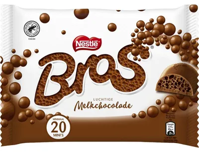 Image de Bros Melk Mini Chocolate 208g – Petits morceaux de chocolat, collation parfaite