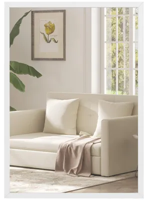 Produktbild von Wandspiegel 50 x 70 cm Weiß Hängespiegel Dekorativ HOMCOM