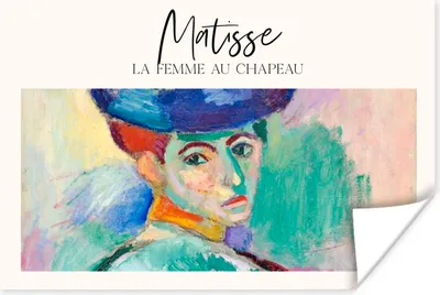 Produktbild von MuchoWow® Poster Gemälde - Matisse - La femme au chapeau 60x40 cm - Schlafzimmerdekoration