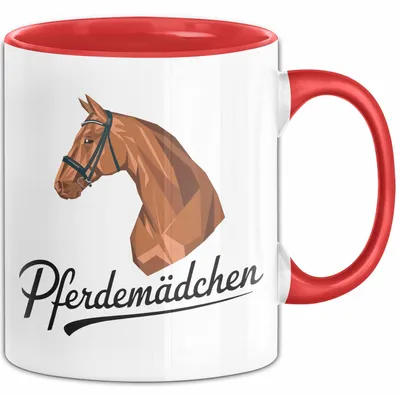 Produktbild von Pferde Tierliebhaber Tasse Geschenk Lustige Geschenkidee Spruch Pferdemädchen (Rot)