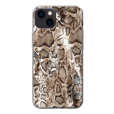 Produktbild von MuchoWow® Handyhülle Schutzhülle Hülle für iPhone 13 Tiermuster - Schlange - Haut Silikon Softcase Handy Hülle - Karteninhaber