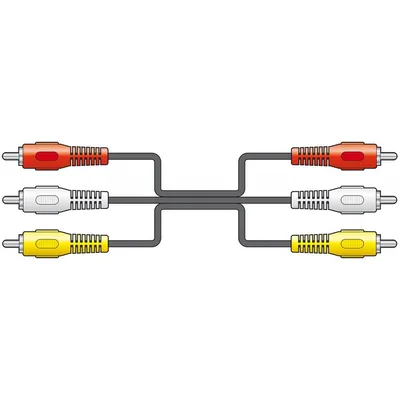 Produktbild von AV:link kabel 3x RCA samec - 3x RCA samec, 1.5m