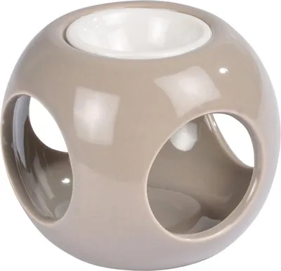 Image de Brûle parfum en céramique taupe