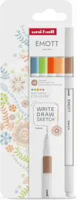 Produktbild von Fineliner "Emott Natural", 5 verschiedene Farben, 0,4 mm, UNI 302422263