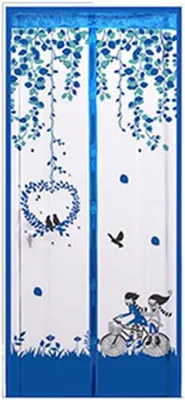 Image de Moustiquaire magnétique pour porte-fenêtre, protection contre les insectes, rideau magnétique, filet anti-moustiques, moustiquaire, grille de protection, protection pour porte-fenêtre, 110 x 210 cm.