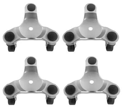 4er-Set Stahl-Tri-Dolly 15 cm, 90 kg Tragkraft, Möbelroller