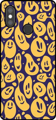 Obrázok produktu pre Smartphonica Puzdro na telefón vhodné pre Xiaomi Mi 8 SE s potlačou smajlíkov - Zadný kryt z TPU s dizajnom emoji - fialovo žltý