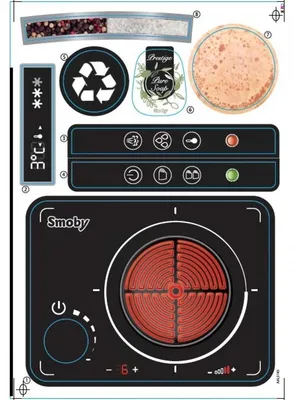 Immagine prodotto di Smoby Sticker Aufkleber für Smoby Herd Cuisines Loft u.a.