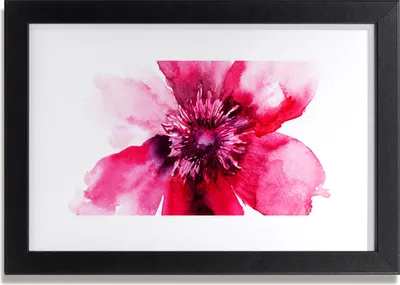 Produktbild von Bild 30x20 MDF-Rahmen Wandkunst Blume auf Wand