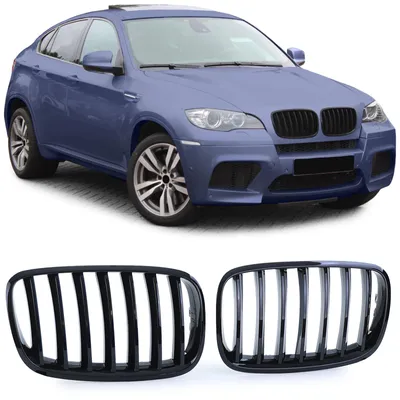 Kühlergrill Grill Performance SCHWARZ GLANZ für BMW X5 E70 / X6 E71 – Produktansicht
