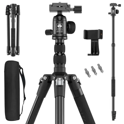 Zdjęcie produktu dla Statyw monopod - 200 cm - 10 kg - głowica kulowa 360° - 2 w 1 - aluminium