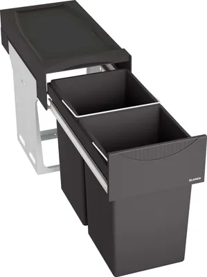Obrázok produktu pre Blanco Botton II 30/2 Manual, odpadkový kôš, 2x15 l, čierny (526376)