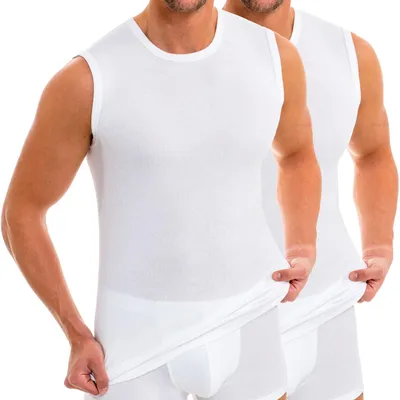 Produktbild von 63040 HERMKO 2er Pack Herren Funktionsunterhemd, Größe:D 4 = EU S, Farbe:weiß
