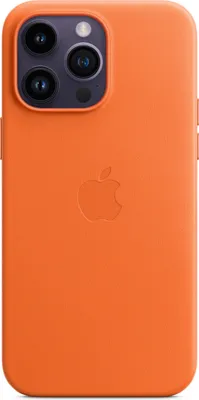 Produktbild von Apple iPhone 14 Pro Max Hülle - Echtleder - Hard Case, Backcover - Orange
