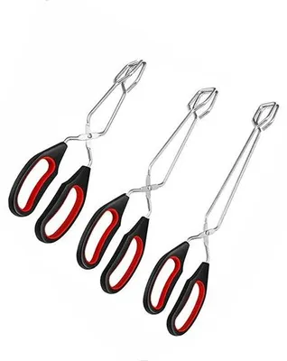 Immagine prodotto di Set Ibendoa® con 3 pinze da cucina (22,9/27,9/33 cm) – acciaio inossidabile 304, manico in silicone, pinze per griglia, per friggere e per cucinare, resistenti al calore fino a 600 °C, lavabili in lavastoviglie, prive di piombo e cadmio