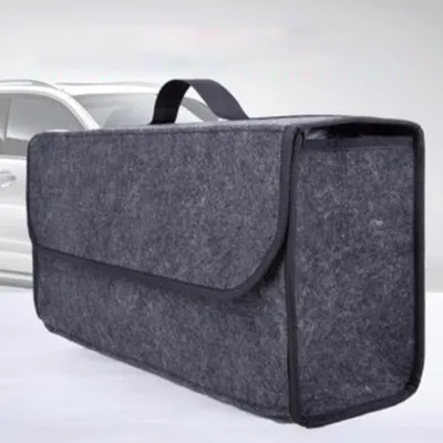 Produktbild von Kofferraum-Organizer Auto Filz faltbar Aufbewahrungsbox Grau 50x24cm