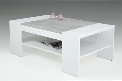 Produktbild von Couchtisch Wohnzimmertisch Beistelltisch VERA 111x67 cm Weiß / Beton