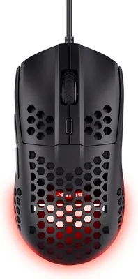 Produktbild von Trust GXT 928 Helox Gaming Maus, ultraleicht 65g, kabelgebunden, einstellbare DPI 6400, 6 programmierbare Tasten, optischer Sensor, RGB Beleuchtung PC