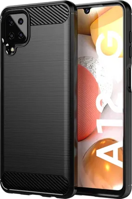 Produktbild von Cadorabo Hülle für Samsung Galaxy A12 / M12 in Schwarz Schutzhülle TPU Case Cover Etui Handyhülle