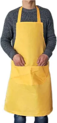 Obrázok produktu pre Zástera - Kuchárska zástera - Varenie a maľovanie - Maliarska zástera - Maľovanie - Jedna veľkosť (maximálny obvod 100 cm) - Žltá
