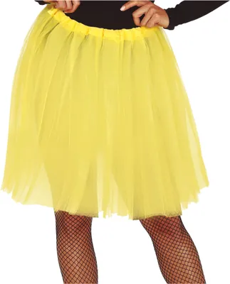 Produktbild von Karneval Tanzkostüm Tutu Ballettrock 60cm Party Schwarz Weiß Festlich Eleganz Tanz Verkleidung Märchenhaftes Tanztrikot Modisch Fasching Ballett, Farbe: Gelb