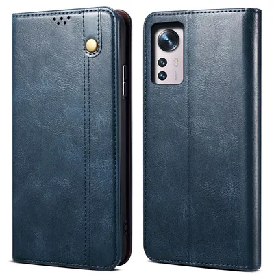 Obrázek produktu pro Pouzdro pro Xiaomi 12 Pro, kožené flip pouzdro peněženka s funkcí stojánku modré