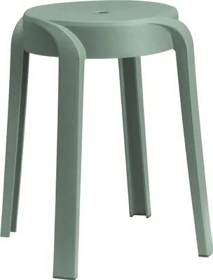 Immagine prodotto di Sgabello in plastica 46 x 30 cm, portata massima 120 kg - verde chiaro - sgabello multiuso impilabile e antiscivolo