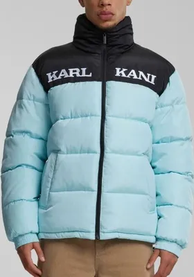 Immagine prodotto di Giacca imbottita retro "Essential" di Karl Kani, colore azzurro chiaro, taglia M
