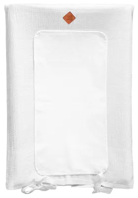 Image de Housse de matelas à langer Jeanne - 70 x 50 cm - Blanc | par SEVIRA KIDS
