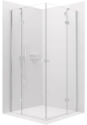 Produktbild von Duschkabine Marino Duo L/P - 6 mm - Chrom, klares Glas - 120x90x190 cm - Schwenktür