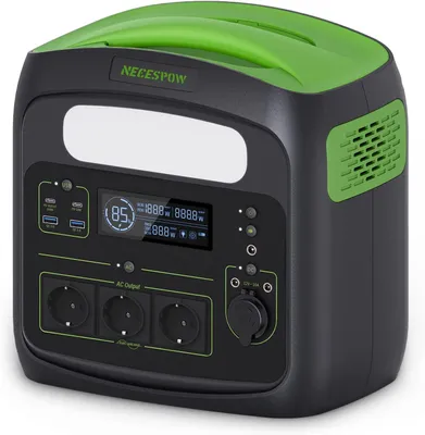 Produktbild von Stromerzeuger, Tragbare Powerstation, 483Wh Solargenerator, 3 Steckdosen à 700W(1400W Spitze)