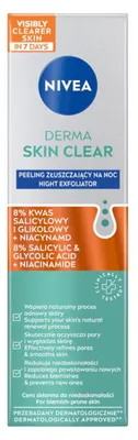 Zdjęcie produktu dla NIVEA_Derma Skin Clear peeling złuszczający na noc 40ml