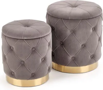 Image de Ensemble de 2 poufs Polly