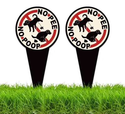 Zdjęcie produktu dla Omgoods - Zestaw 2 sztuk: zielone tablice informacyjne do ogrodu